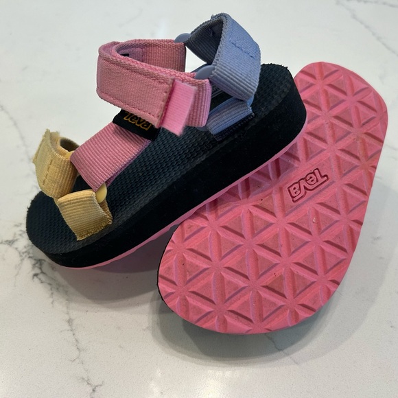 Rosebloom Multi Color Block Teva Sandals - Picture 1 of 6